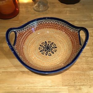 Large ceramic serving bowl.